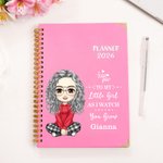 Personalized I Love You Cartoon Boy Girl Name 2026 Planner Spiral A5 Notebook with Weekly Monthly Planner Pages Birthday New Year Gift for Kids