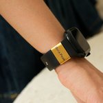 Personlig enkel gravert tekst Rektangelklokkearmbånd Charm Smartwatch tilbehør Daglig bruk Bursdagsgave til kvinner menn