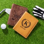 Personlig PU-lær golfkortholder med initialer og navn Konkurransetreningstilbehør Bursdagsgave til en mann som elsker golf