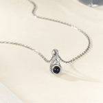 Personalizado Infinito Foto Proyección Zircon Collar con Corazón Dainty Joyería Aniversario Cumpleaños Memorial Gift for Women