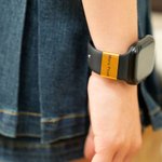 Personlig enkel gravert tekst Rektangelklokkearmbånd Charm Smartwatch tilbehør Daglig bruk Bursdagsgave til kvinner menn