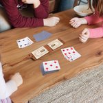 Personalized Portable Engraved Text PU Leather Cribbage Board with Playing Cards and Elastic Rope Travel Outdoor Game Birthday Gift for Family Friends