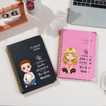 Personalized I Love You Cartoon Boy Girl Name 2026 Planner Spiral A5 Notebook with Weekly Monthly Planner Pages Birthday New Year Gift for Kids