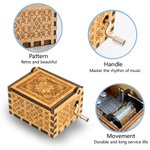 Personalized Vintage Wooden Music Box with Photo and Mechanical Melody Memorial Anniversary Birthday Gift for Family Couple