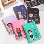 Personalized I Love You Cartoon Boy Girl Name 2026 Planner Spiral A5 Notebook with Weekly Monthly Planner Pages Birthday New Year Gift for Kids