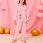 Personalisierte rosa gestreiften kosmetischen Pyjamas Set mit Namen täglichen Gebrauch Bachelorette Party Geburtstagsgeschenk für Frau Mädchen