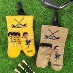 Personalised Golf Club Cartoon Character Face Photo Golf Ball Bag with Name Golf Accessories Birthday Gift for Golf Lovers