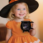 Tasse à café en céramique avec initiale et nom Cadeau d'Halloween pour femmes et enfants