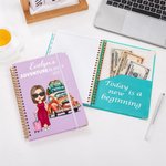 Personalized Cartoon Travel Character Car 2026 Planner A5 Spiral Notebook with Weekly Monthly Planner Pages Birthday Gift for Men Women