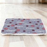 Personalized Paw Prints Soft Pet Bed Mat with Name Outdoor Activities Pet Party Birthday Gift for Pet Owners Lovers