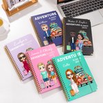 Personalized Cartoon Travel Character Car 2026 Planner A5 Spiral Notebook with Weekly Monthly Planner Pages Birthday Gift for Men Women