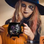 Tasse à café en céramique avec initiale et nom Cadeau d'Halloween pour femmes et enfants