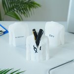 Personalised Doctor Lab Coat Design 3D-Printed Pen Holder with Text Desk Office Decor Birthday Gratitute Gift for Doctors