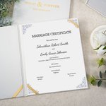 Personalisierte Heiratsurkunde Inhaber mit Initialen und Datum Jahrestag Hochzeit Geschenk für Neuvermählte
