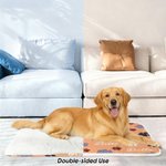 Personalized Paw Prints Soft Pet Bed Mat with Name Outdoor Activities Pet Party Birthday Gift for Pet Owners Lovers