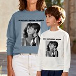 Personalisiertes Mutter und Sohn Foto Weiches Sweatshirt Hoodie mit Text Alltagskleidung Geburtstag Weihnachten Geschenk für Kinder Familie