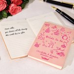 Planificateur de mariage personnalisé en cuir PU avec 120 pages lignées et nom Cadeau de fiançailles pour la future mariée