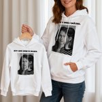 Personalisiertes Mutter und Sohn Foto Weiches Sweatshirt Hoodie mit Text Alltagskleidung Geburtstag Weihnachten Geschenk für Kinder Familie