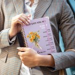 Personalized Flower Bouquet Bible Verse Planner 2026 Spiral A5 Notebook with Weekly Monthly Planning Pages Birthday Religious Gift for Christian