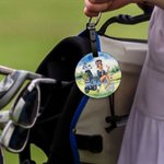 Personalized Watercolour Cartoon Character Adjustable PU Leather Golf Tee Holder Bag Tag with Name Birthday Christmas Gift for Women Golfers