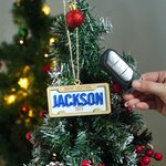 Personalized New Driver License Plate Style Wooden Ornament with Name Year and Lanyard Home Decor Christmas Gift for Family Friends Teen