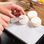 Personalized Engraved Floral Monogram Acacia Marble 11 Pcs Cutting Board Coaster Set with Bowl and Spoon Housewarming Gift for Family