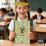 Personalised Cute Long-Tailed Marsupilami A5 Spiral Notebook with Name and Year Birthday Gift for Boys Girls | Callie × Marsupilami®