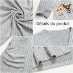 Cardigan Personnalisé avec 1-3 Photos de l'Animal de Compagnie et Noms Brodés Cadeau d'Anniversaire pour les Propriétaires d'Animaux de Compagnie 8