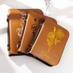 Personalized Birth Flower Bible Verses PU Leather Book Cover with Name Birthday Anniversary Gift for Christians Women