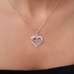 Personalizada Fantasía Unicornio Corazón Colgante Collar con Nombre Dainty Joyería Cumpleaños Navidad Regalo para Niña Niño Hija