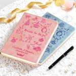 Planificateur de mariage personnalisé en cuir PU avec 120 pages lignées et nom Cadeau de fiançailles pour la future mariée