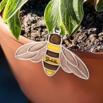 Henkilökohtainen värjätty Monarch Butterfly Bee Suncatcher nimi Garden Pot koristelu Syntymäpäivälahja naisille puutarhurit