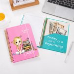 Personlig Butterfly Floral Cartoon Character 26-27 Planner Spiral A5 Anteckningsbok med veckovisa månatliga planeringssidor Födelsedagspresent för familj vänner