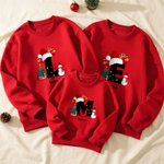 Personalisiertes Schneemann Hoodie Weihnachtspullover Sweatshirt mit Initiale und Namen Weihnachtsgeschenk für Familie Freunde