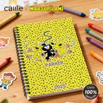 Personalised Cute Long-Tailed Marsupilami A5 Spiral Notebook with Name and Year Birthday Gift for Boys Girls | Callie × Marsupilami®