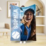 Henkilökohtainen urheilu Photo Soft Throw Blanket nimi Home Decor Syntymäpäivä joululahja urheilufaneille