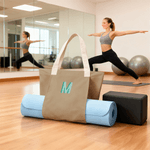 Personalised Shadow Monogram Multicolour Large Capacity Yoga Mat Bag with 1-3 Letters Fitness Accessory Birthday Gift for Women Yoga Lovers