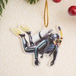 Ornement personnalisé en acrylique pour plongeur avec nom Cadeau d'anniversaire pour plongeurs et amateurs d'aventures océaniques