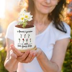 Maceta Personalizada con Múltiples Estilos 1-12 Nombres de Flores de Nacimiento con Agujero de Drenaje y Base Regalo del Día de la Madre para Mamá Abuela