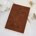 Personnalisé Nom Date Design Multicolore A5 PU Leather Notebook Wedding Thank You Gift for Wedding Officiant