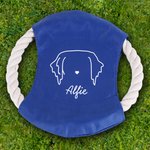 Personalised Cute Line Style Dog Multicolour Waterproof Dog Flying Disc with Name Outdoor Dog Toy Birthday Gift for Pet Owners