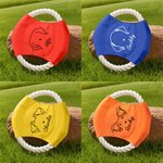 Personalised Cute Line Style Dog Multicolour Waterproof Dog Flying Disc with Name Outdoor Dog Toy Birthday Gift for Pet Owners