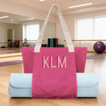 Personlig Shadow Monogram Multicolor Yogamatteväska med stor kapacitet och 1-3 bokstäver Fitnesstillbehör Födelsedagspresent för kvinnor som älskar yoga