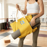 Personalised Shadow Monogram Multicolour Large Capacity Yoga Mat Bag with 1-3 Letters Fitness Accessory Birthday Gift for Women Yoga Lovers