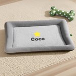 Personlig Bone Dog Paw Print Soft Pet Bed Mat med navn Utendørsaktiviteter Pet Party Bursdagsgave til kjæledyrseiere Lovers