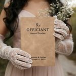 Personnalisé Nom Date Design Multicolore A5 PU Leather Notebook Wedding Thank You Gift for Wedding Officiant