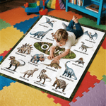 Personalized Forest Dinosaur Soft Throw Blanket with Name Home Decor Birthday Gift for Kids Dinosaur Lovers