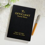 Personnalisé Nom Date Design Multicolore A5 PU Leather Notebook Wedding Thank You Gift for Wedding Officiant