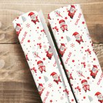 Personalized Christmas Theme Cute Santa Claus Wrapping Paper with Name Holiday Decor Christmas Gift for Family Friends