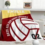 Personalisierte Fußball Handball Decke mit Namen und Nummer Haus Deko Geburtstag Weihnachten Geschenk für Sportliebhaber